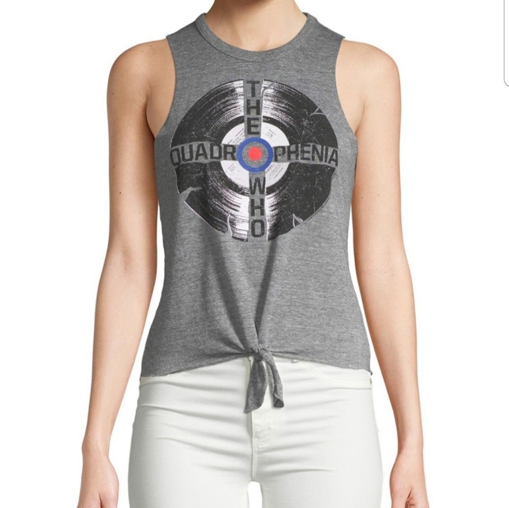 Chaser Tie front muscle tank top